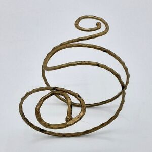 Vintage 60's-70's Gold Tone Hammered Bohemian Arm Cuff.